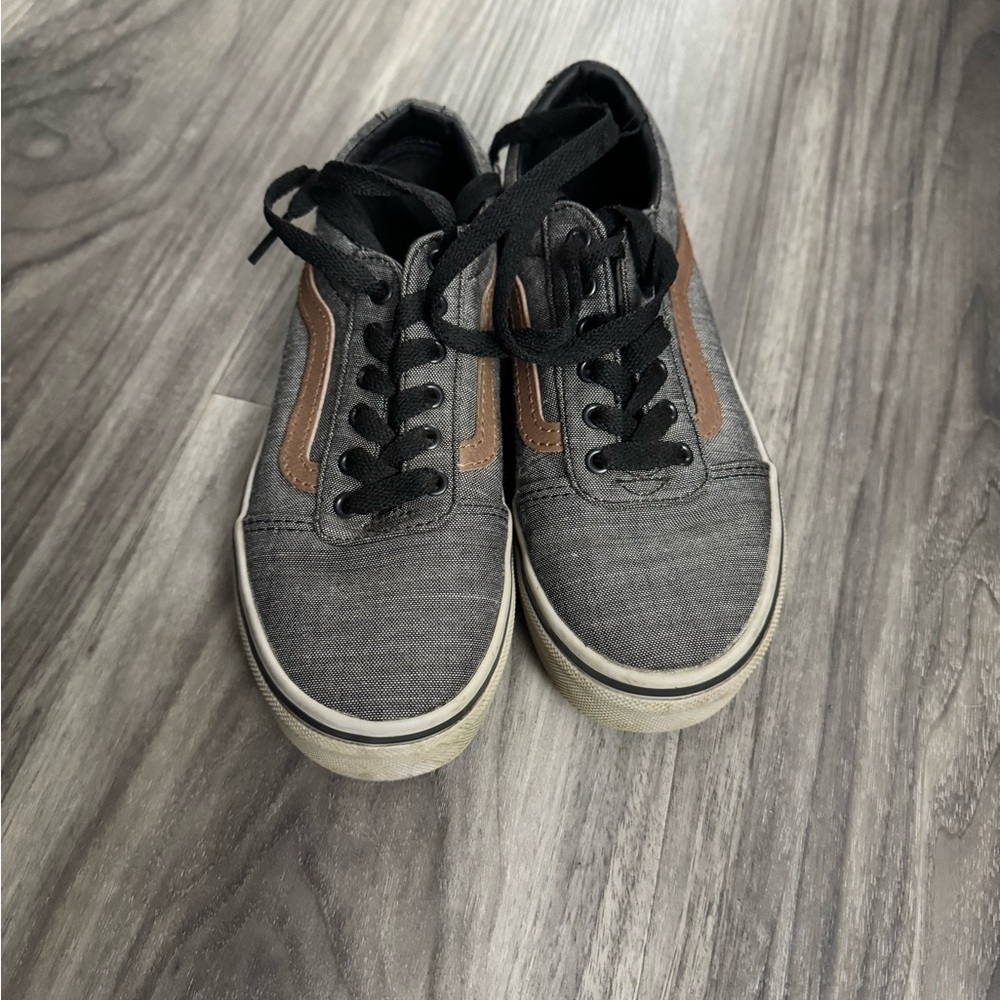 Boy’s Gray and Brown Vans Sneakers